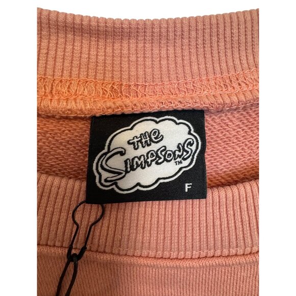 The Simpsons Krusty Brand Womens Oversized Cotton T-Shirt Pink Graphic New Size - Picture 2 of 7